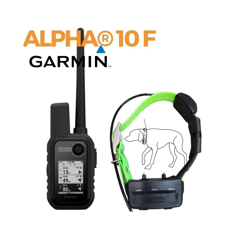 Pack Alpha Garmin 10F et collier GPS pour chien TT15F|Repérage & Dressage