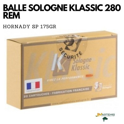 BALLE SOLOGNE KLASSIC 280 REMINGTON SP 175GR