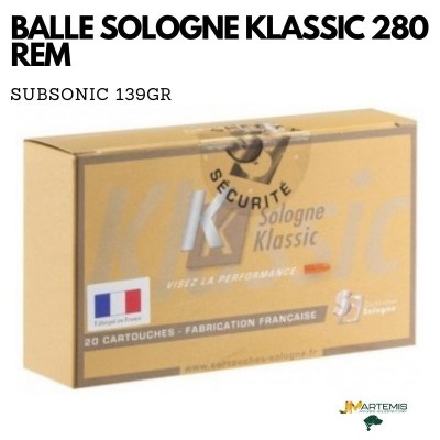 BALLE SOLOGNE KLASSIC SUBSONIQUE 280 REMINGTON