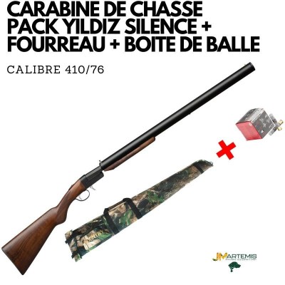 CARABINE DE CHASSE PACK YILDIZ SILENCE MC190S + FOURREAU + BOITE DE BALLE CALIBRE 410