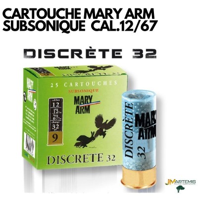 CARTOUCHE SUBSONIQUE MARY ARM DISCRETE 32 CAL.12/67