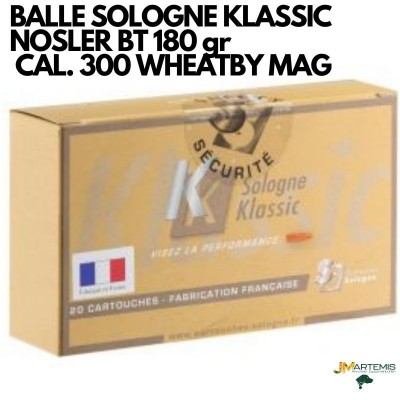 BALLE SOLOGNE KLASSIC CAL. 300 WHEATHERBY MAGNUM 180gr