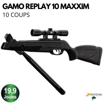 CARABINE À PLOMBS GAMO REPLAY 10 MAXXIM 19,9 Joules avec chargeur