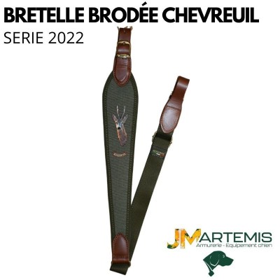 BRETELLE DE CHASSE POUR CARABINE BRODÉ CHEVREUIL