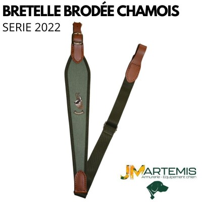 BRETELLE POUR CARABINE DE CHASSE BRODÉE CHAMOIS
