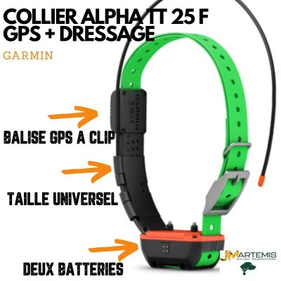 COLLIER GPS ET DE DRESSAGE POUR CHIEN Alpha® TT 25 F GARMIN