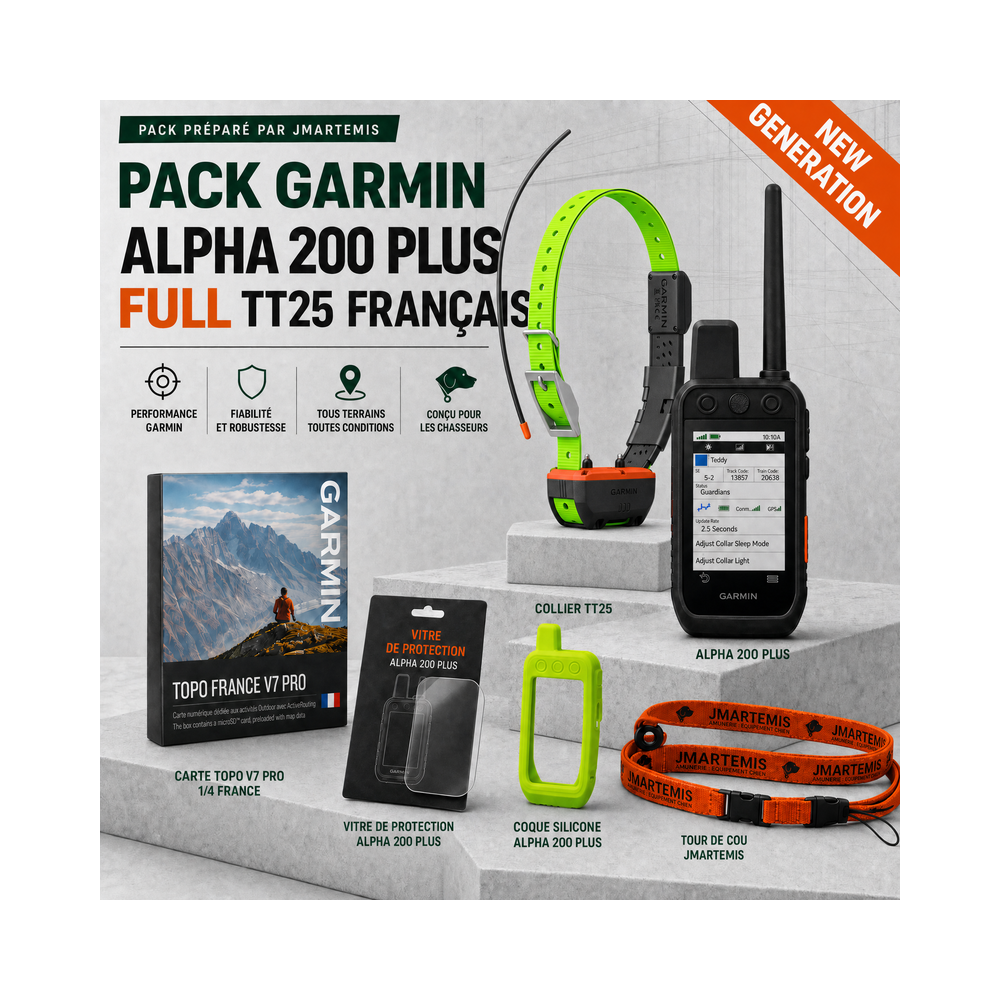 PACK SÉRÉNITÉ JMARTEMIS – GARMIN ALPHA 200 PLUS + TT2