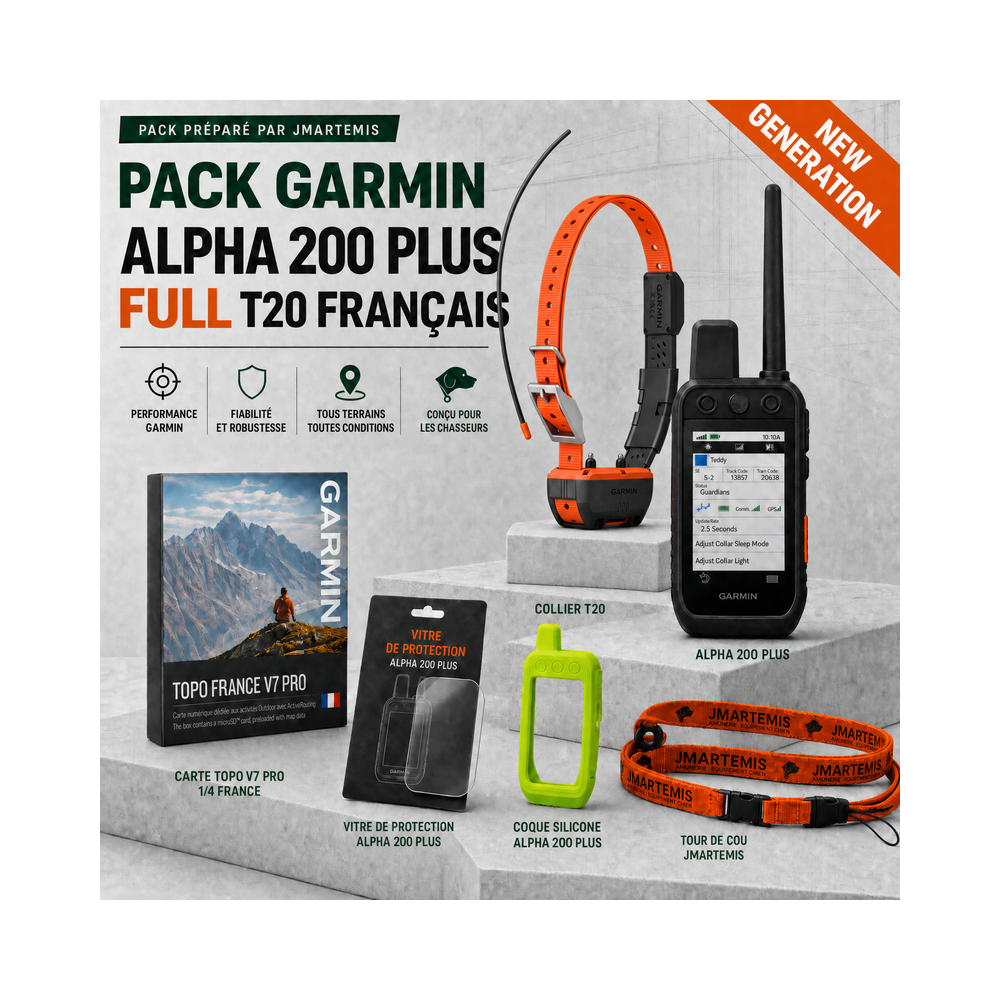 PACK SÉRÉNITÉ JMARTEMIS – GARMIN ALPHA 200 PLUS + T20