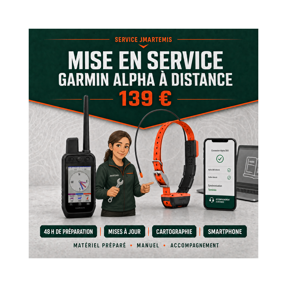 Mise en service Garmin Alpha 300 / 200 Plus/ 200 | JMARTEMIS