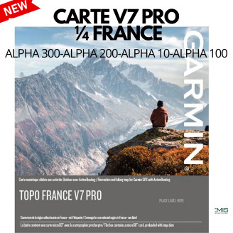 NEW CARTE TOPO GARMIN 1/25000 1/4 FRANCE  V7 POUR ALPHA 300/ALPHA 300I ALPHA 200 ALPHA 200 i ALPHA 100/50