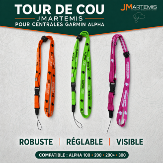 Tour de cou Garmin Alpha 100, 200+, 300 | Orange ou vert