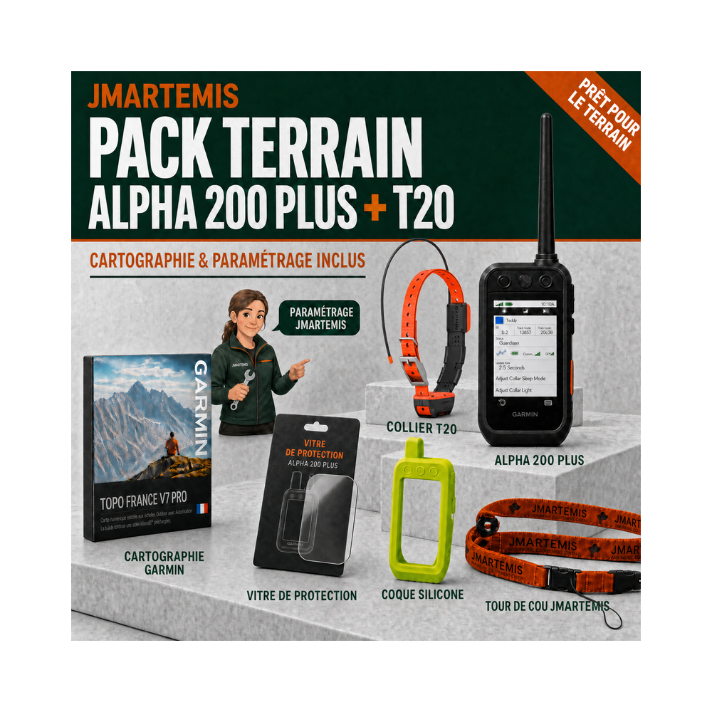 Pack Terrain Garmin Alpha 200 Plus + T20F – Préparé par JMARTEMIS