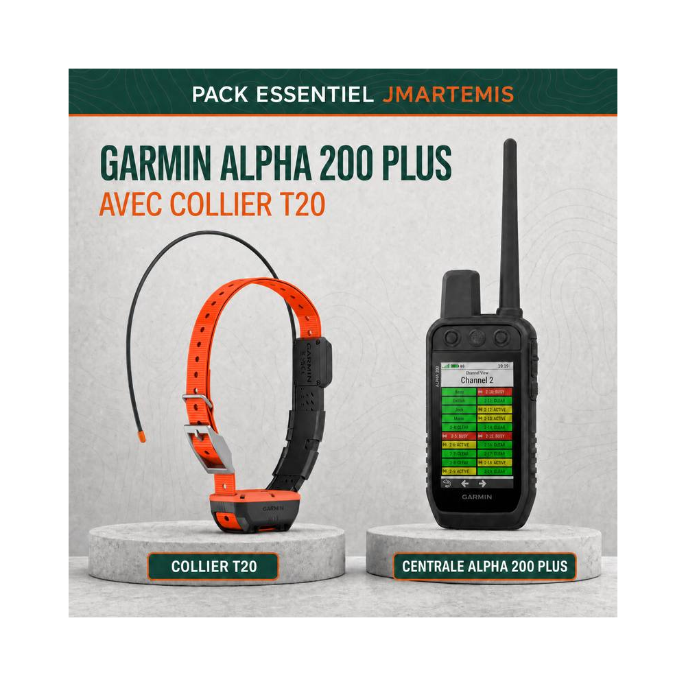 PACK ESSENTIEL JMARTEMIS – GARMIN ALPHA 200 PLUS + T20