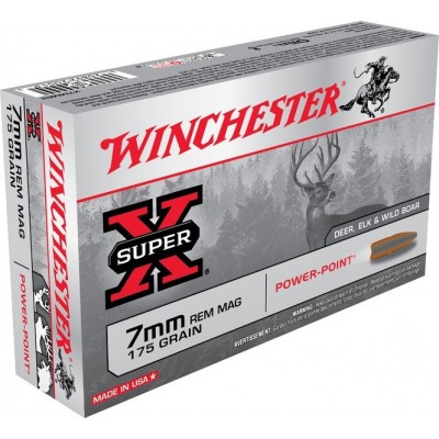 Boite de balles Winchester 7mm REM Power point